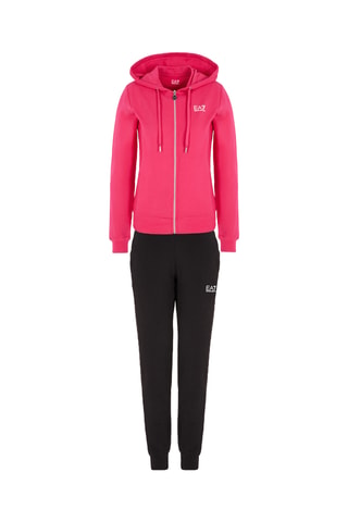Sweat à capuche et jogging - Rose foncé et noir