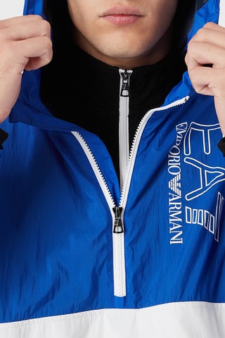 Coupe-vent à capuche - Bleu