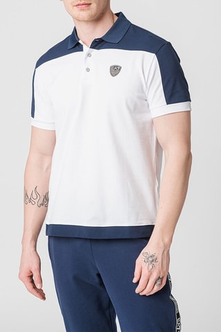 Polo - Blanc et bleu marine