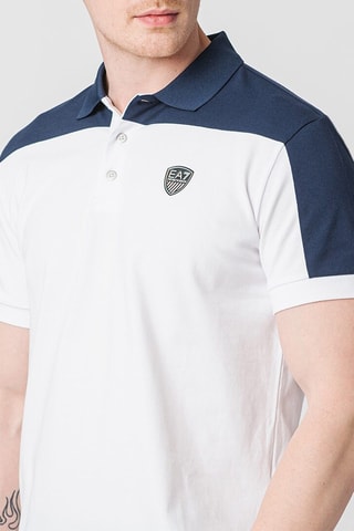 Polo - Blanc et bleu marine