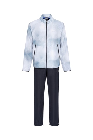 Veste tie and dye et jogging - Bleu nuit et blanc