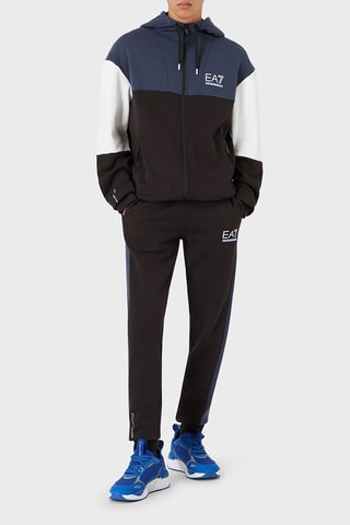 Sweat à capuche et jogging - Bleu pétrole et noir