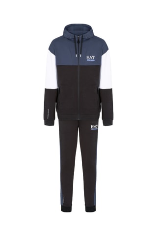 Sweat à capuche et jogging - Bleu pétrole et noir