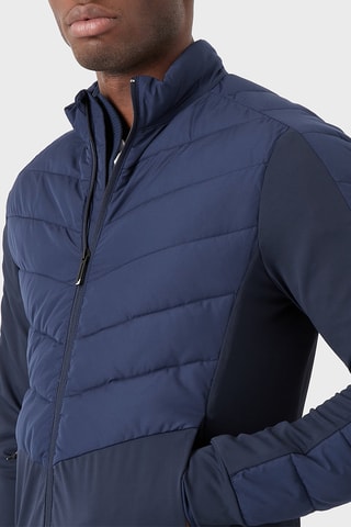Veste bi-matière - Bleu marine