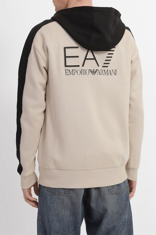 Sweat à capuche - Beige et noir