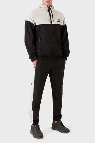 Veste à capuche et jogging - Noir et écru
