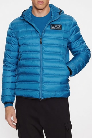Doudoune à capuche - Bleu électrique