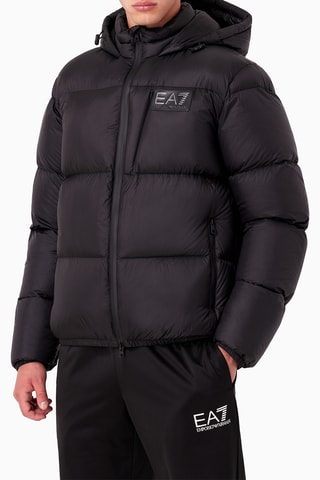 Doudoune à capuche - Noir