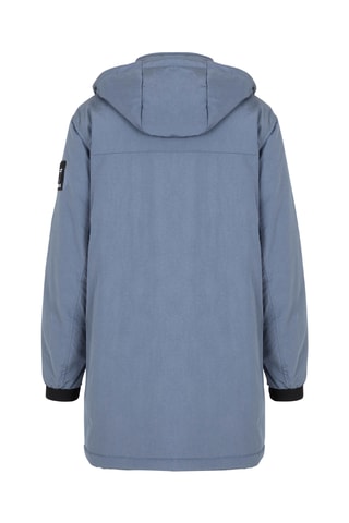 Doudoune longue à capuche - Bleu clair