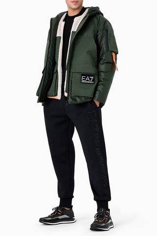 Manteau à capuche - Vert foncé