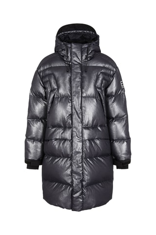 Anorak largo con capucha - Negro