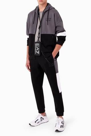 Sweat à capuche et jogging - Noir et gris