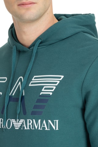 Sweat à capuche EA7 Bleu-vert