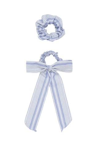 2 chouchous - Blanc et bleu marine