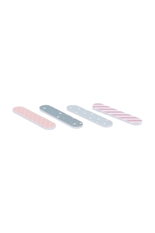 4 lime unghie - Rosa e grigio