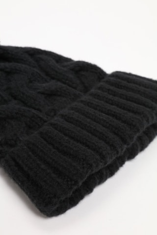 Bonnet à pompon - Noir