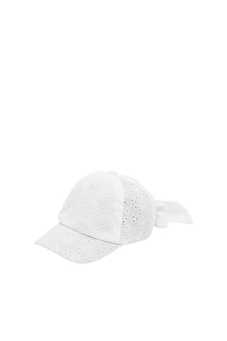 Cappellino in sangallo - Bianco