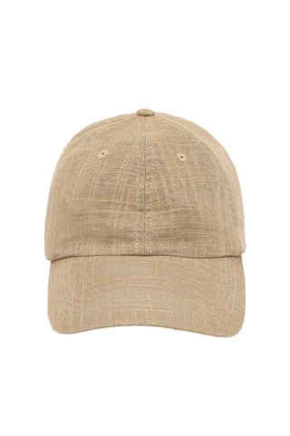 Cappellino in lino - Beige melange
