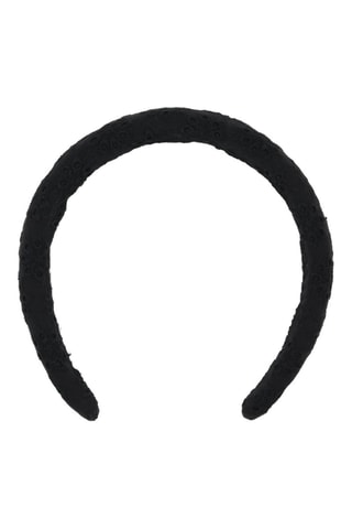 Cerchietto in sangallo - Nero