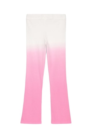 Pantaloni flare dip and dye - Bianco e rosa