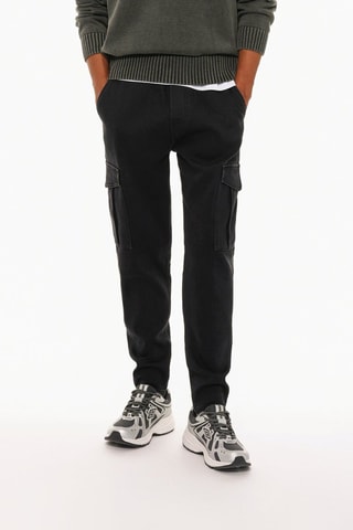 Jeans sportivi in pile - Nero