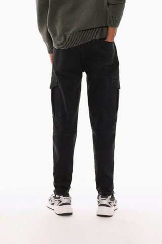 Jeans sportivi in pile - Nero