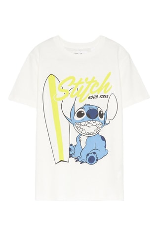 T-shirt de pyjama Stitch Lilo et Stitch Disney - Blanc