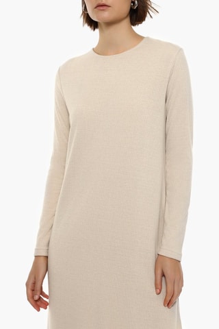 Robe midi - Beige clair