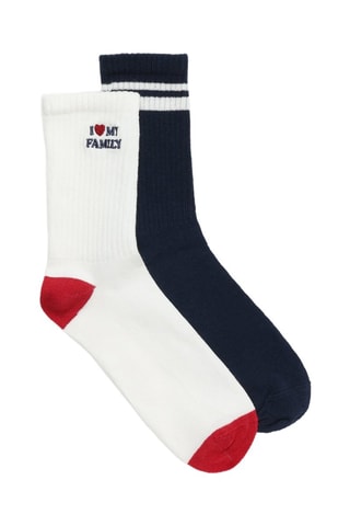 2 paires de chaussettes - Blanc et noir