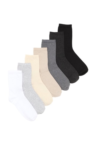7 paires de chaussettes - Blanc et noir