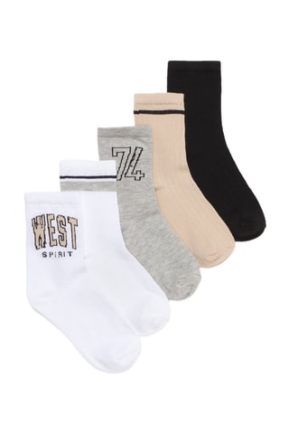 5 paires de chaussettes - Blanc et noir