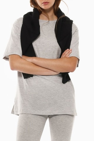 T-shirt oversize - Grigio melange
