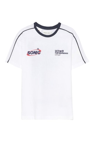 T-shirt Sonic - Bianco e blu