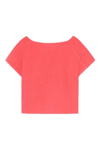 T-shirt in lino - Corallo