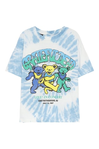 T-shirt tie and dye Grateful Dead - Bianco e celeste