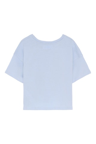 T-shirt noué - Ciel