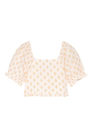 Blouse - Blanc et jaune