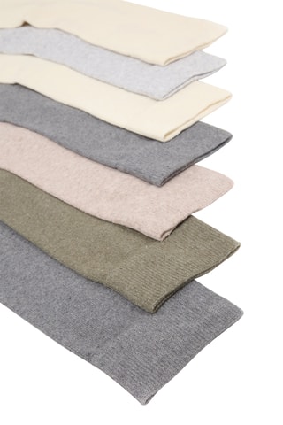 7 paia di calze - Beige e grigio