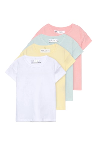 4 t-shirt - Bianco e giallo
