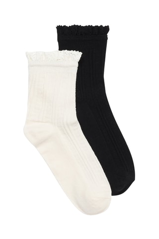 2 paia di calze - Bianco e nero
