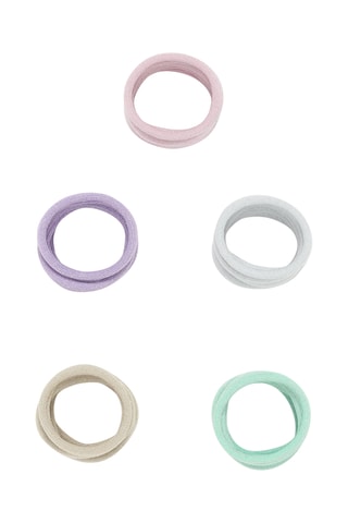 25 elastici per capelli - Rosa e grigio