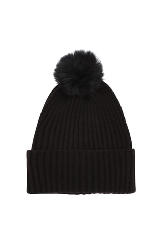 Bonnet à pompon - Noir
