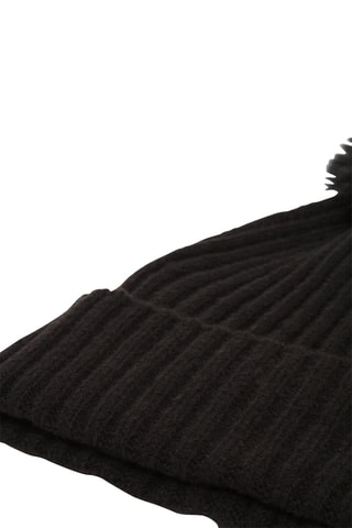 Bonnet à pompon - Noir