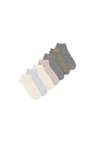 7 paia di calze - Beige e grigio