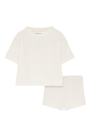 T-shirt e shorts - Ecrù
