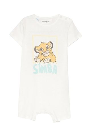 Combinaison de pyjama Simba Le Roi Lion Disney - Blanc