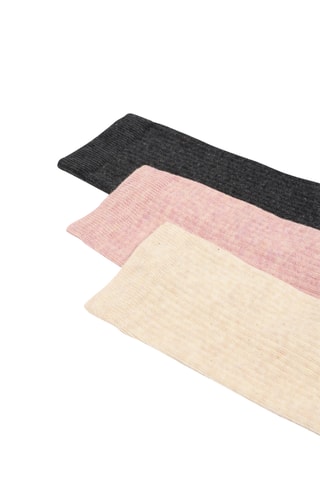 3 paia di calze - Beige e rosa
