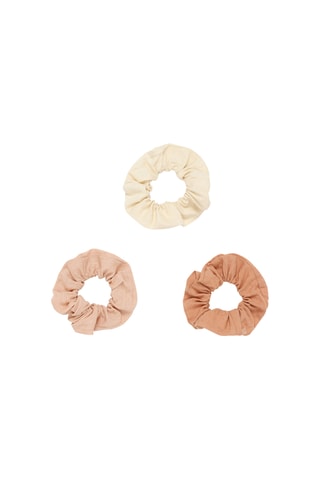 3 scrunchie - Bianco e beige