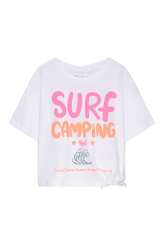 T-shirt noué - Blanc