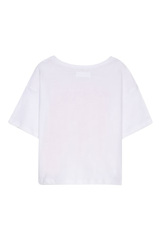 T-shirt noué - Blanc
